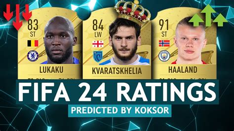 Fifa 24 Ratings Prediction Ft Kvaradona Osimhen Haaland Youtube