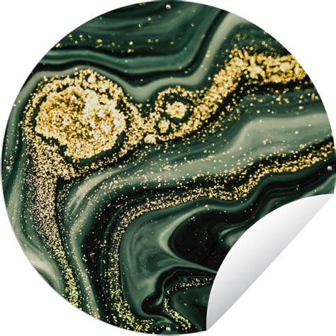 Tuincirkel Marmer Goud Glitter Groen Marmerlook Luxe X