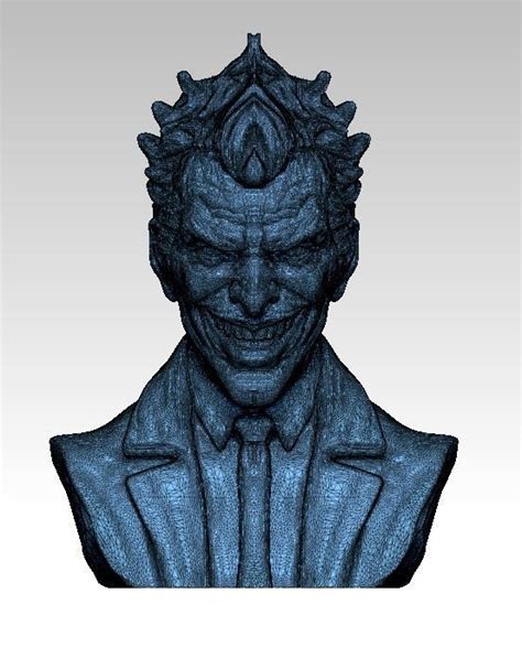 The Crazy Joker Bust Detailed Realistic D Model D Printable Cgtrader