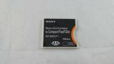 Sony AD MSCF1 Memory Stick Duo Adapter For Compct Flash EBay