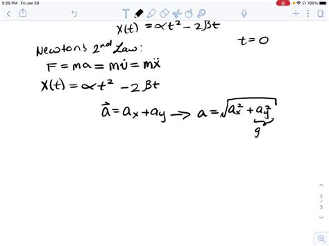 An Object With Mass M Is Moving Along The X Axis According To The