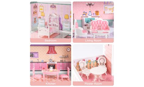 Up To 31% Off on Wooden Dollhouse for Kids wit... | Groupon Goods