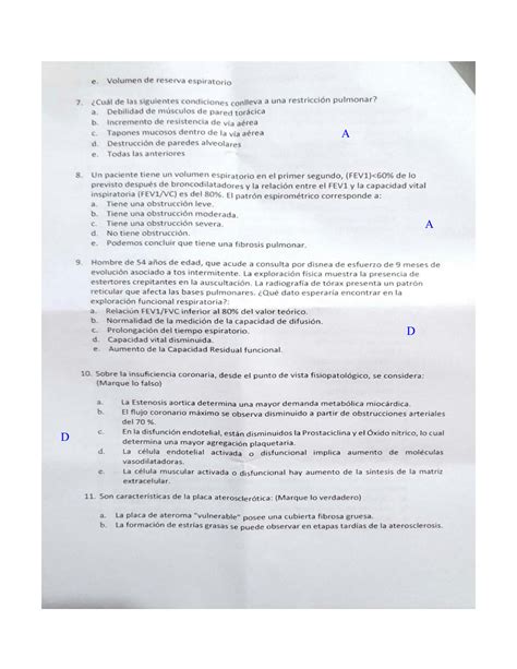 SOLUTION Preguntas y respuestas Examen de Fisiopatología del Sistema