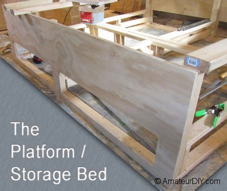 Platform Bed With Storage Plans PDF Woodworking