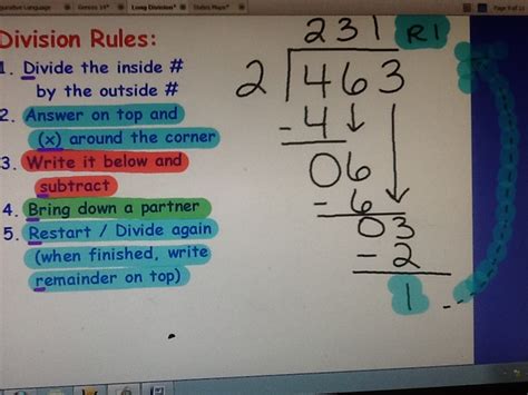 Long Division Mrs Atkinson S 4th Grade Class