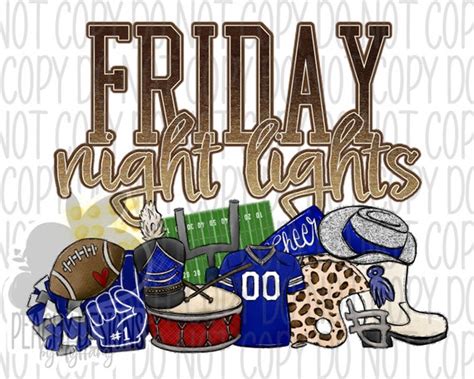 Friday Night Lights Png Football Clipart Band Cheer Drill - Etsy