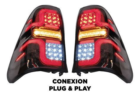 Par Calaveras Ahumadas Leds Toyota Hilux Revo Mercado Libre