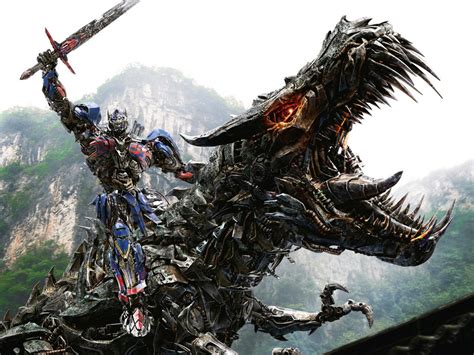 Transformers Age Of Extinction Optimus Prime Rides Grimlock