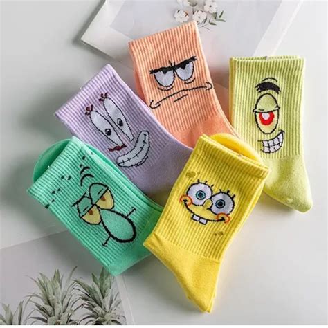 Pares De Calcetines Tobilleros Con Dibujos Animados De Bob Cuotas