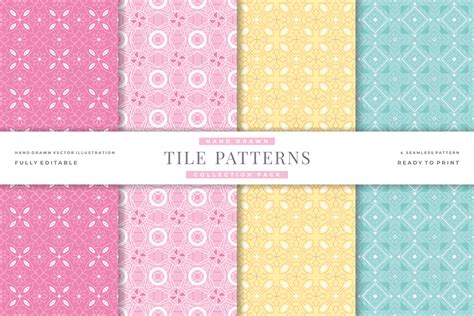 colorful tile seamless patterns collection 23233941 Vector Art at Vecteezy