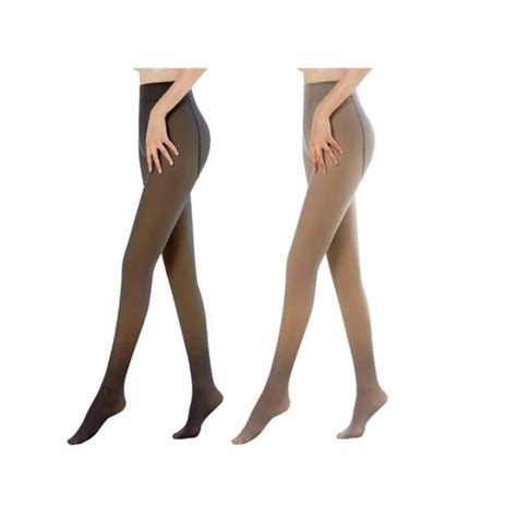 Collant Polaire Femme Chaud Jambes Minceur Collants D Hiver Translucide