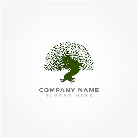 Plantilla De Logotipo De Rbol De Roble Para Negocios Vector Premium