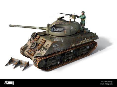 A M4A3E2 Jumbo Sherman tank, modified with a 76mm gun Stock Photo - Alamy