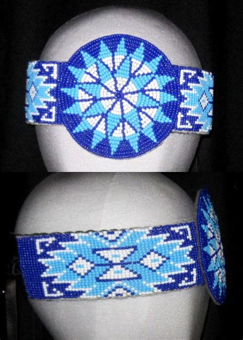 Native American Beaded Headbands Native American Made Rosette