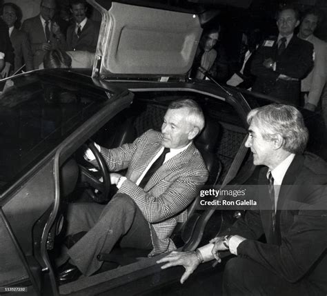 Johnny Carson And John Delorean During Unveiling Of The Delorean