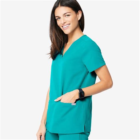 Women S Casma Three Pocket Scrub Top Extreme Blue Figs Womens