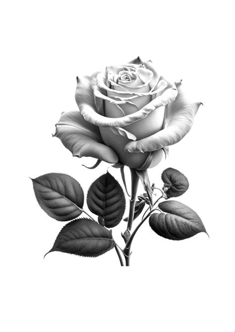 Pin By Sado Tattoo On Wanna Do Realistic Rose Tattoo Rose Sketch