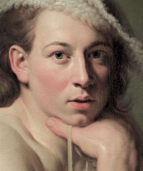 Johan Zoffany Self Portrait As David With The Head Of Goliath Face