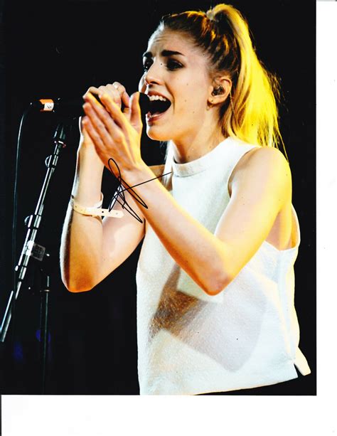 GROUPLOVE LEAD SINGER HANNAH HOOPER SIGNED ON STAGE SINGING 8X10