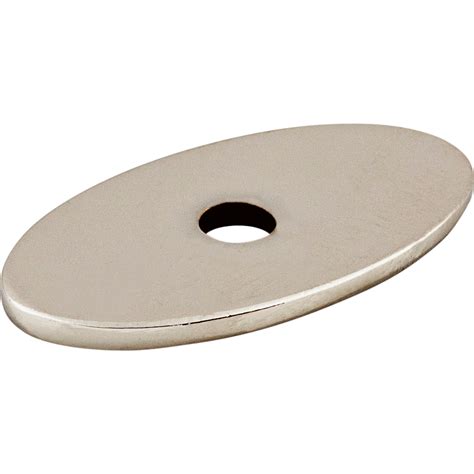 Mercer Collection Oval Knob Backplate In Polished Nickel By