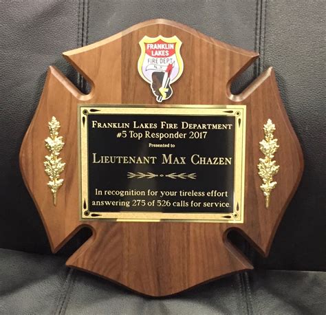 Custom Firefighter Plaques And Awards Fire Department Plaques