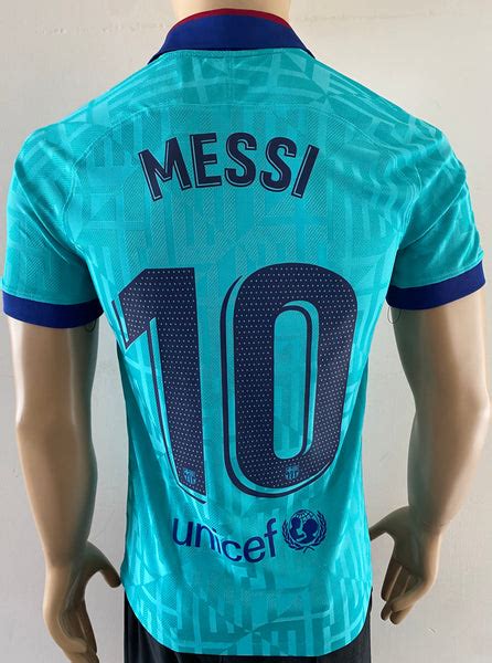 2019 2020 Nike Fc Barcelona Third Shirt Messi Player Issue Vaporknit B