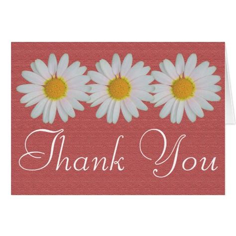 White Daisies Colorful Photo Fun Floral Thank You Card | Zazzle