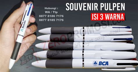 Souvenir Pulpen Isi 3 Warna Promosi Zeropromosi Souvenir Barang