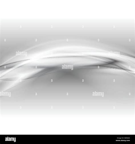 Grey Smooth Waves Abstract Modern Vector Background Stock Vector Image