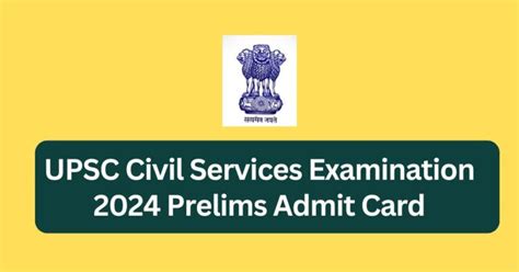 UPSC Civil Services Examination 2024 Prelims Admit Card Tamilanguide