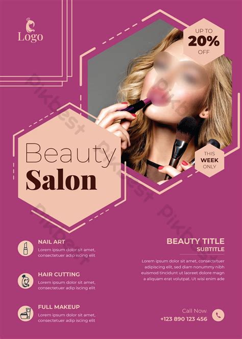 Gambar Brosur Salon Spa Kecantikan Desain Template Vektor Berwarna Warni Ai Unduhan Gratis