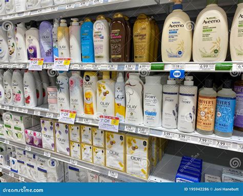 A Display Aveeno Dove And Olay Body Wash At A Publix Grocery Store In