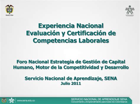 Evaluaci N Y Certificaci N De Competencias Laborales