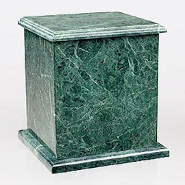 Evermore Green Square Natural Marble Cremation Urn