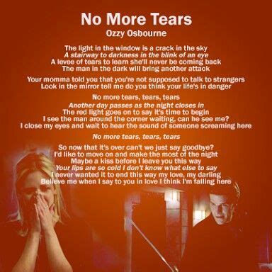 Ozzy Osbourne No More Tears Lyrics