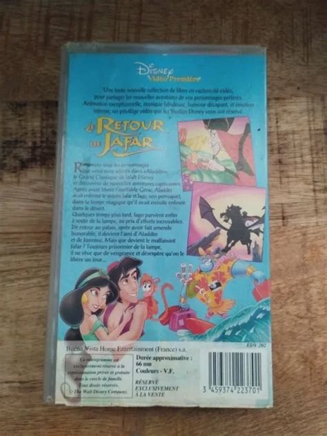 Vhs Le Retour De Jafar Aladdin Walt Disney Cassette Video Videocassette