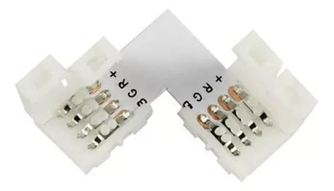 Conector Fita Led Rgb Mm Em L Vias Unidades Parcelamento