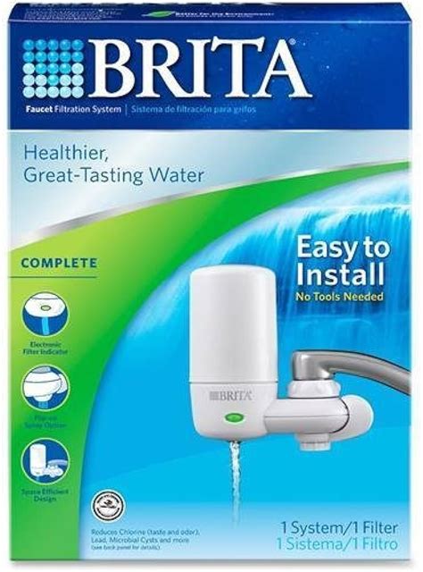 Brita Faucet Mount Tap Water Filtration System In Chrome Off