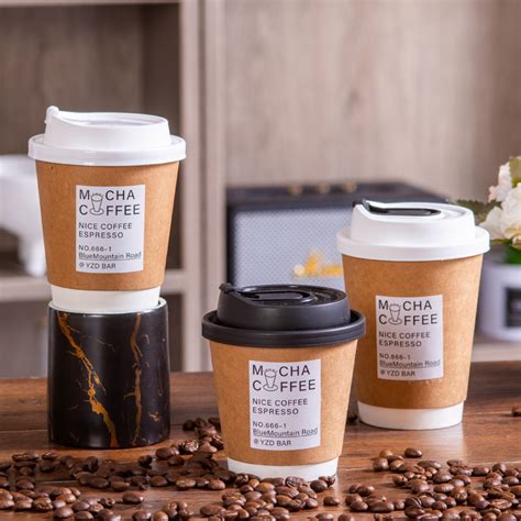 Kraft Paper Milk Tea Paper Cup Disposable Double Layer Coffee Soybean