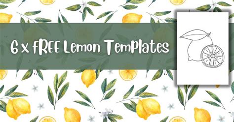 6 FREE FRUITY Lemon Template Printables Artsydee Drawing Painting