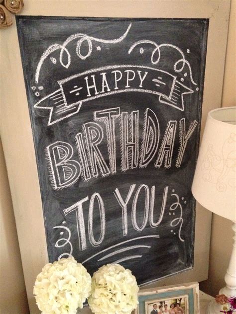 Happy Birthday Chalkboard Birthday Chalkboard Art Happy Birthday