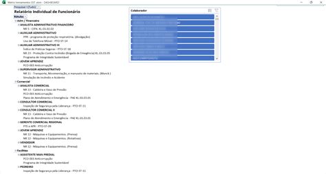 Planilha Dashboard Matriz De Treinamentos Seguran A Do Trabalho Loja