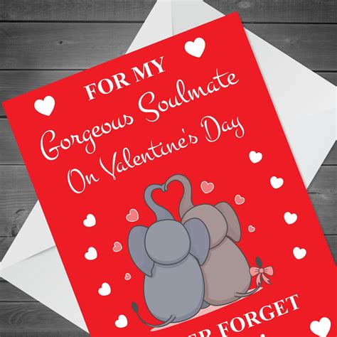 Valentines Day Card For Soulmate I Love You Card Husband Wife