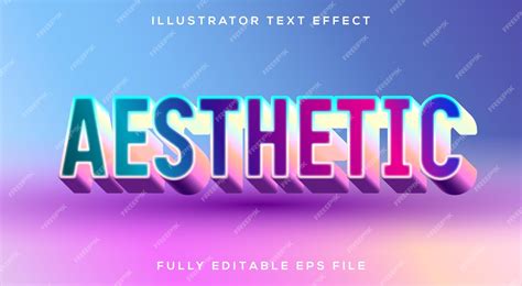 Premium Vector | COLORFUL AESTHETIC TEXT EFFECT