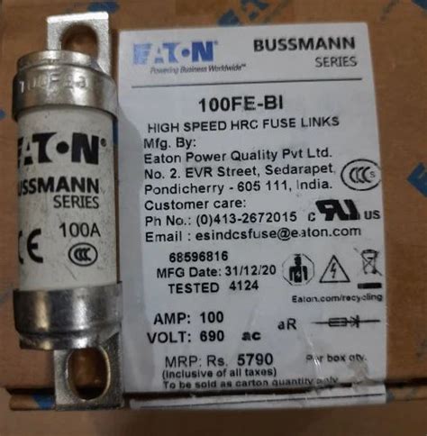 Fe Eaton Bussmann Hrc Fuse Links A V Amps At Piece