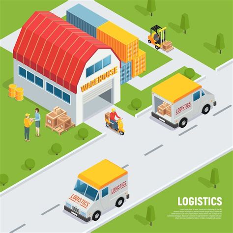 Free Vector Warehouse Logistics Shipping Receiving Goods Equipment