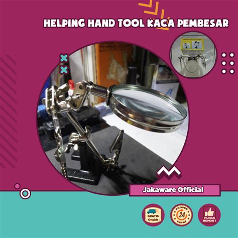 Jual Helping Hand Tool Kaca Pembesar Penjepit Stand Alat Pegangan