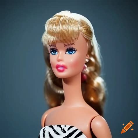 Artwork Of The Original Barbie Doll From 1959 With The Zebra Striped