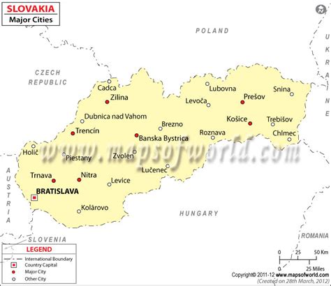 Slovakia Map With Cities