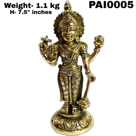 Vishnu Ji Brass Statue For Worship Size Dimension Inches At Rs